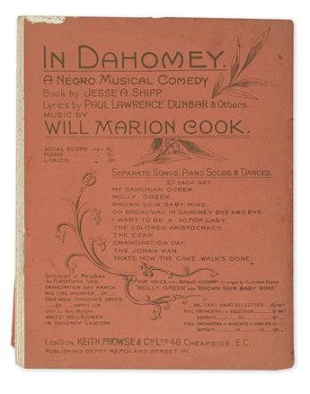 (MUSICAL COMEDY.) In Dahomey a Negro Musical Comedy.